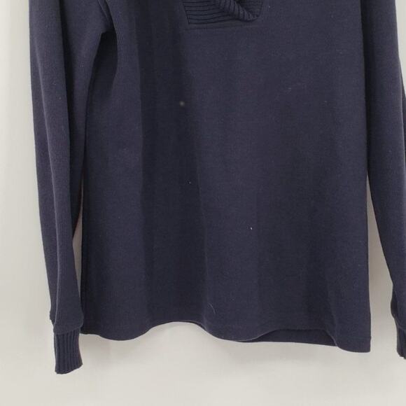KAREN SCOTT SPORT Layered Navy Blue Top Womens Size Small S - Picture 4 of 5